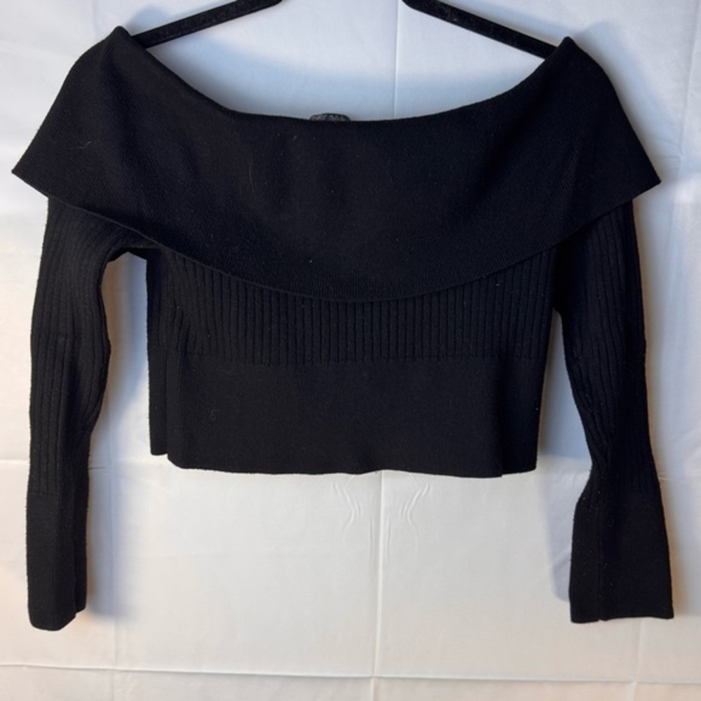 Wild Fable Black Off-Shoulder Sweater